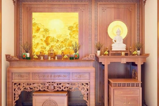 Có nên thờ Phật chung với bàn thờ Gia tiên? - Cách bài trí "Thượng Phật Hạ Linh" chuẩn phong thủy